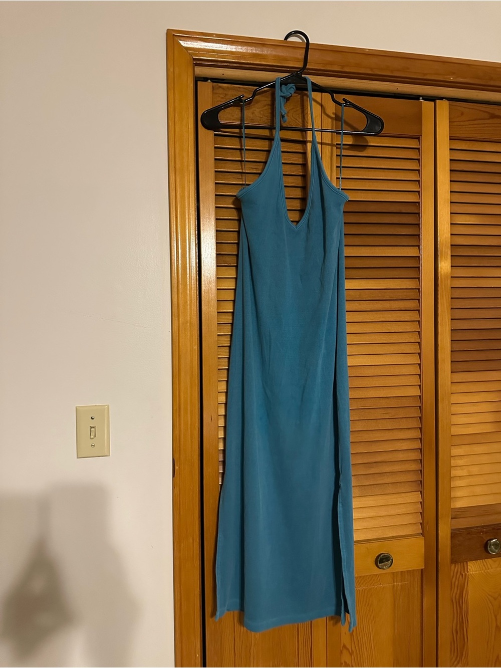 Old Navy Teal Halter Maxi Dress